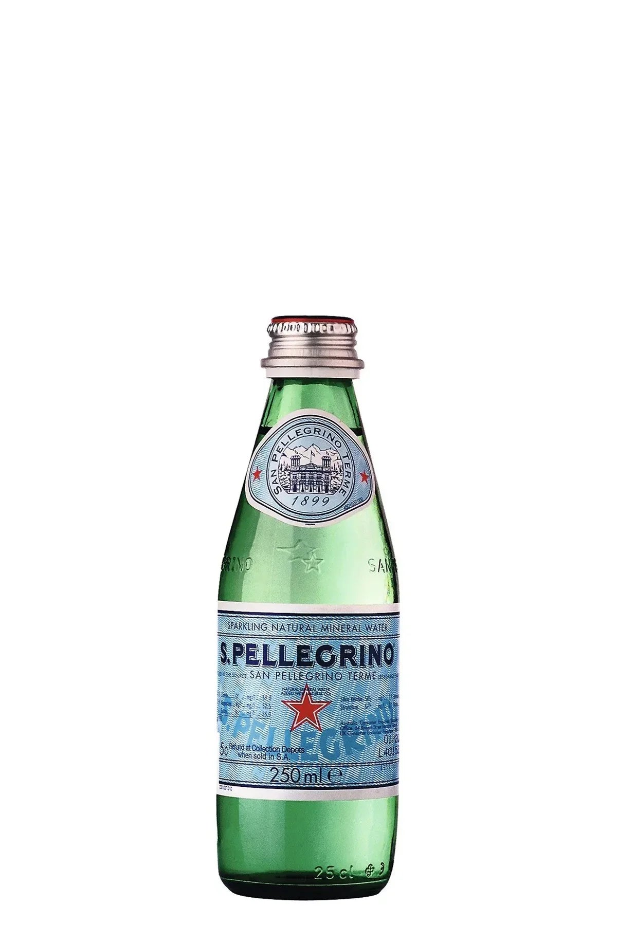 Água Mineral com Gás 24x250ml San Pellegrino Vidro