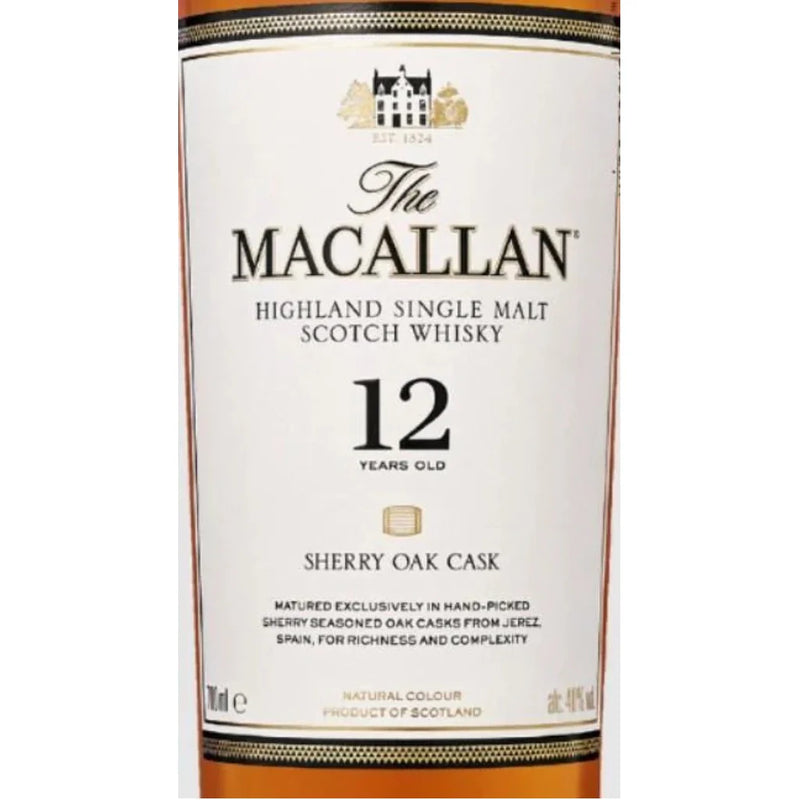 Whisky Macallan Sherry Oak Cask 12 Anos 50ml