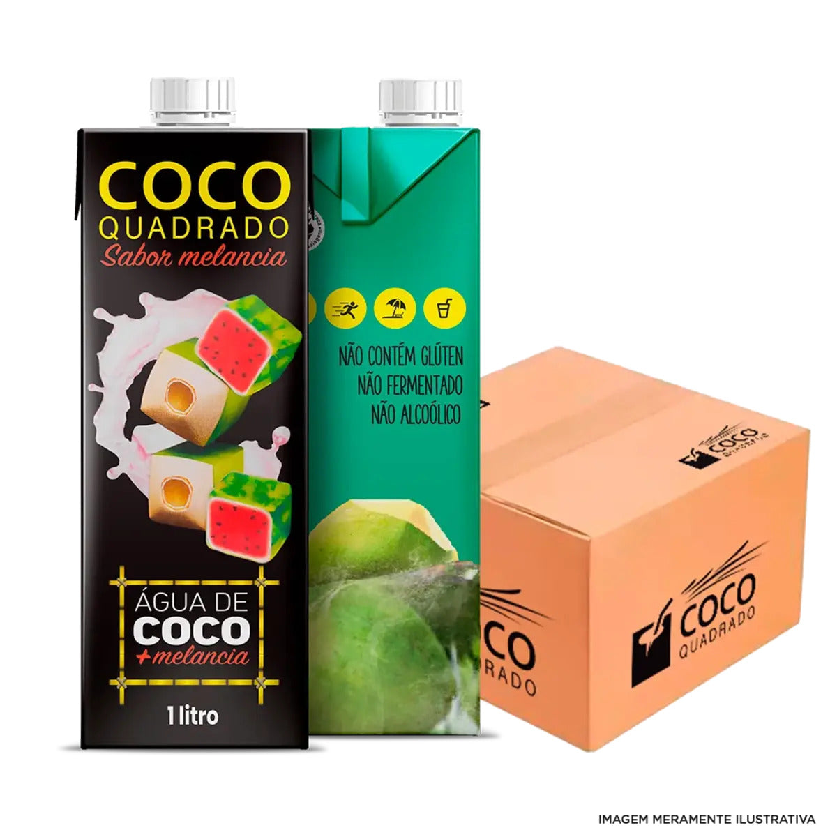 Suplemento Alimentar Coco Quadrado Melancia Cx 12 x 1L